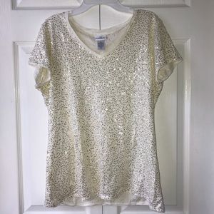 Jaclyn Smith sequence shirt